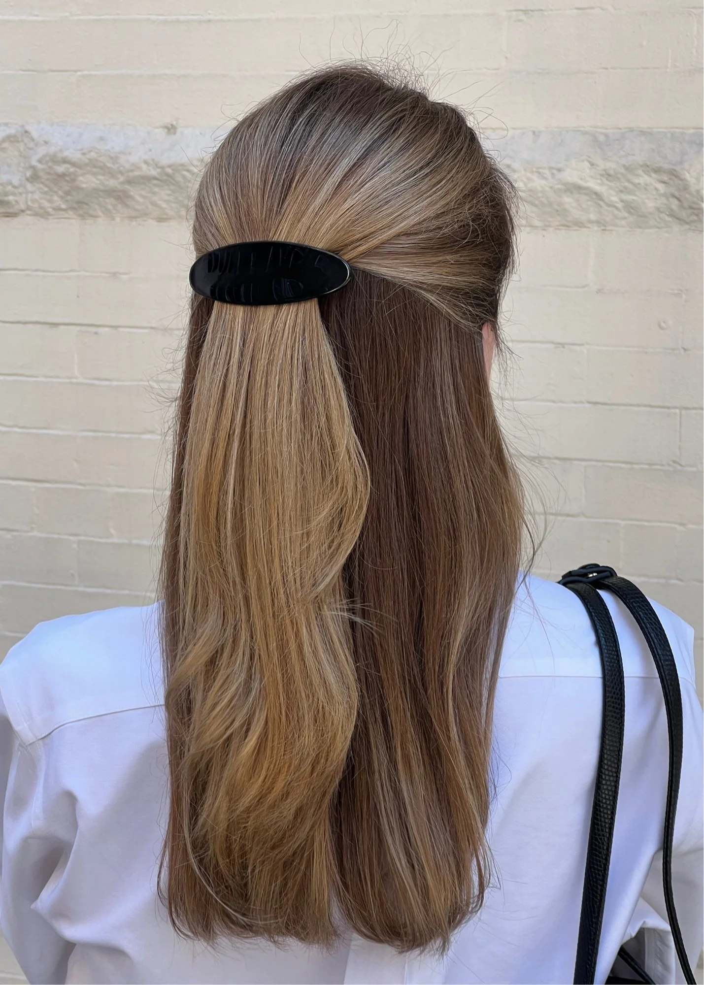 Oval Barrette in Black - Image 3