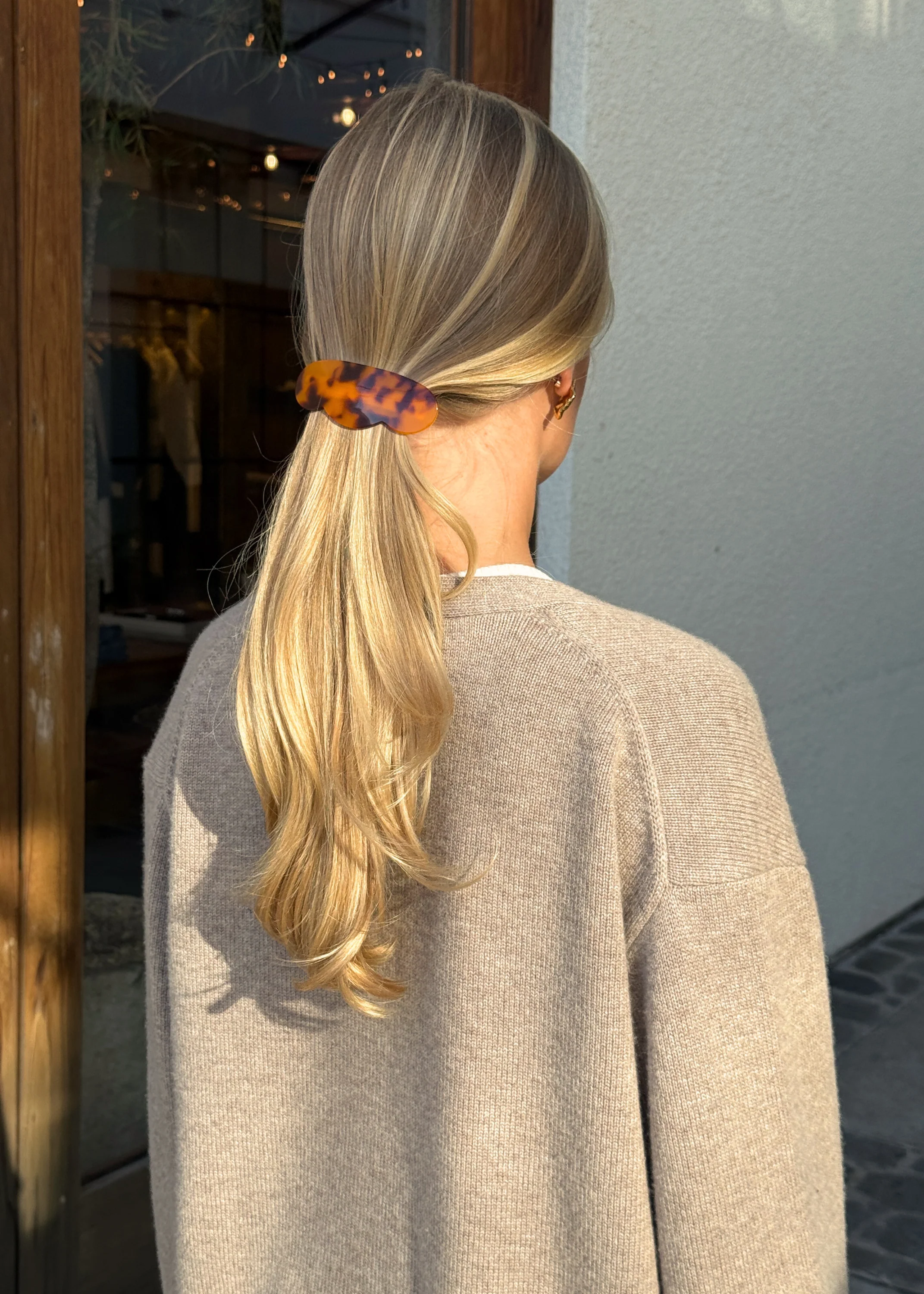 Scallop Barrette in Tortoise - Image 3