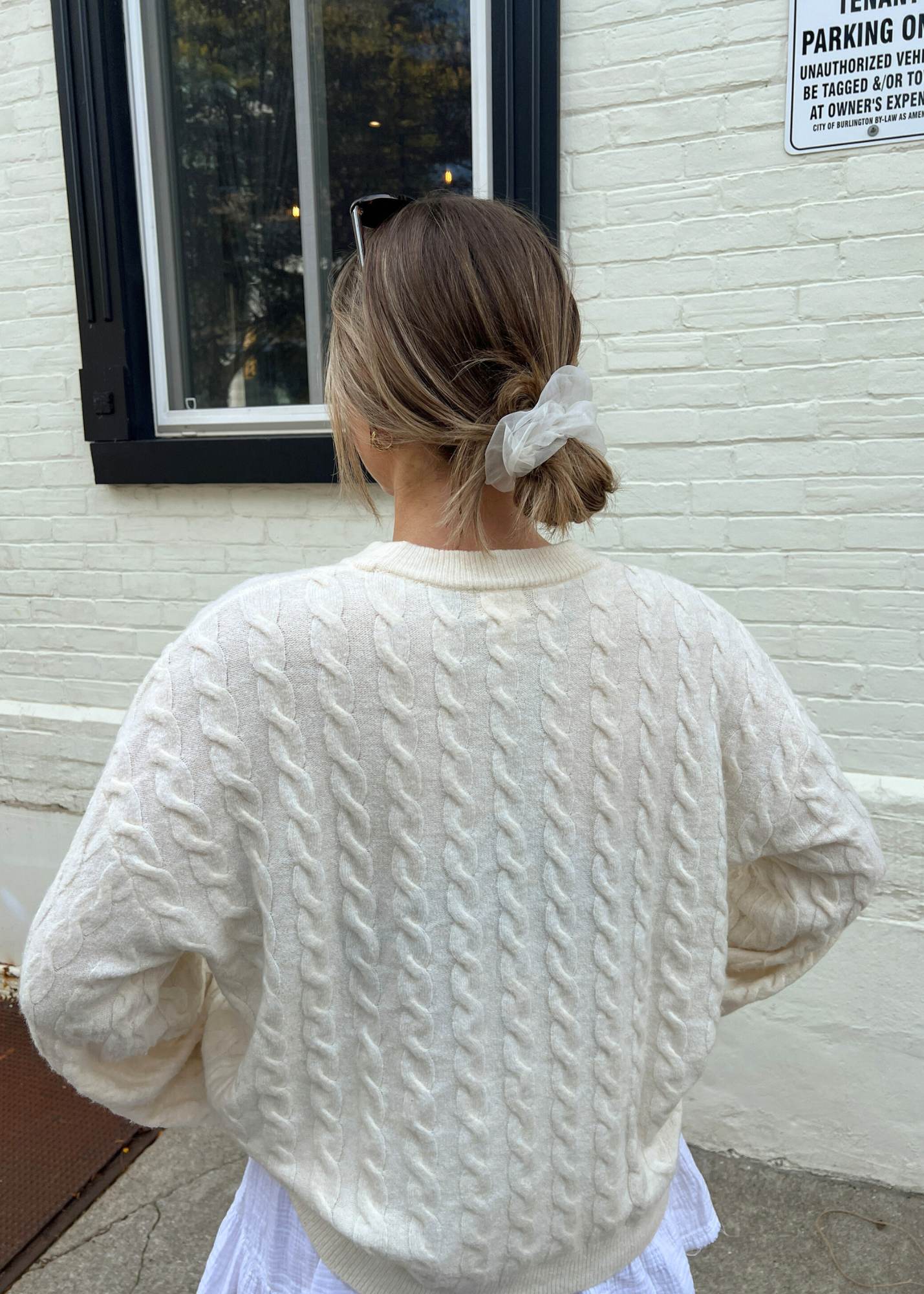 Statement Scrunchie in White - Image 3